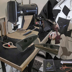 Bouton 2 trous en corne naturelle lavable et poli, style rétro tendance, avec perles, pour manteau ou pull - Product Image 3