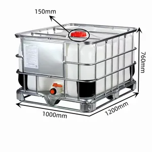 Tanque de almacenamiento horizontal/500l IBC contenedor/tanques de agua