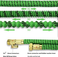 Tuyau d'arrosage extensible magique, tuyau d'eau léger avec buse de pulvérisation d'eau à 10 fonctions pour l'arrosage de la pelouse