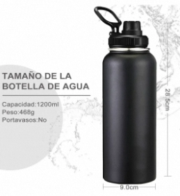 Bouteille isotherme VANOW en acier inoxydable 40 oz, isolée sous vide, pour boissons chaudes et froides, bouteille d'eau de voyage - Product Image 3