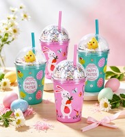 Mini-gobelet mignon pour enfants, tasses de Noël, mugs, tasses cadeaux avec paille intégrée pour enfants et adultes