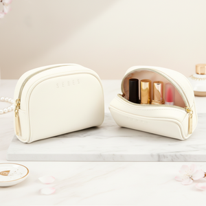 Travel Organizer <b>Makeup</b> Multi-functional Pouch Cosmetic Bag Elegant Leather <b>Vanity</b> Pouch - Product Image 4