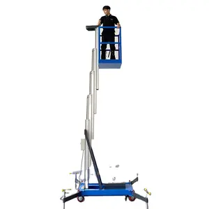 6-20m Portable Vertical Hydraulic Ladder Mast Electric Man Aluminum Alloy Lift Platform aerial telescopic mast lift