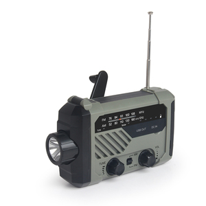 วิทยุพกพา NOAA 2000mAh พร้อมระบบวิทยุพยากรณ์อากาศ AM/<span class=keywords><strong>FM</strong></span>  ไฟฉายพลังงานแสงอาทิตย์ วิทยุฉุกเฉิน ไฟฉายมือหมุน โคมไฟตั้งโต๊ะ ไฟฉายพลังงานแสงอาทิตย์ ไฟฉาย SOS - Product Image 4