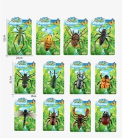 Jouets en plastique d'animaux naturels de 8 pouces, insectes, coléoptères, grillons, abeilles, araignées, scorpions, libellules, différents modèles