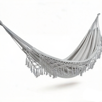 Hamac suspendu en macramé traditionnel portable pour l'extérieur, idéal pour les parcs, mobilier d'extérieur durable, capacité 300 LBS – Meilleure vente