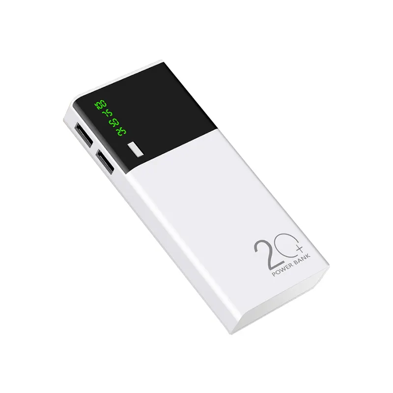 2020 top selling custom logo printed power bank 20000mAh ultra slim power banks charging powerbank, LED screen powerbank