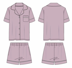 Pigiama Coordinato Famiglia in Modal Lenzing Personalizzato, Maniche Corte Comode, Set Mamma <span class=keywords><strong>e</strong></span> Figlia, Abbigliamento da Notte - Product Image 2