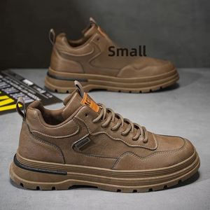Botas de Trabajo Británicas de Moda para Hombre, Estilo Joker, con Cordones, de Cuero y Algodón, Transpirables, Cómodas para las Cuatro Estaciones - Product Image 2
