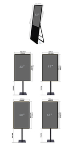 43 inch sàn di động thường vụ trong nhà ngoài trời màn hình cảm ứng pin điện kỹ thuật số Bảng Menu hiển thị <span class=keywords><strong>LCD</strong></span> Áp phích kỹ thuật số - Product Image 3