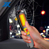 Linterna Multifunción con Martillo de Seguridad para Auto, Radio de Emergencia, Linterna LED USB