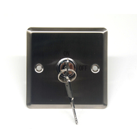 12V/24V métal bouton poussoir porte libération sortie interrupteur à clé bouton de sortie 12V porte bouton de sortie avec interrupteur à clé 2 positions