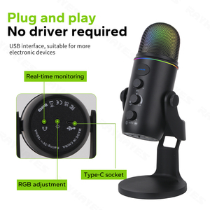 Rayhayes JI-MV4 Condenser Microphone podcast mic năng động Mic USB mic cho live streaming podcasting - Product Image 2