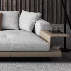 Design minimaliste moderne, canapé de salon en <span class=keywords><strong>cuir</strong></span> blanc, canapé sectionnel en <span class=keywords><strong>cuir</strong></span> blanc en forme de L - Product Image 5