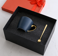 Boîte-cadeau d'emballage de tasse à café en céramique luxueuse européenne légère