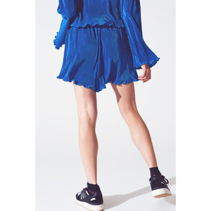 Short plissé bleu - Product Image 3