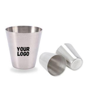 Gobelets en acier inoxydable de 1 oz, verres à shot en métal pour le camping, les voyages, le café, le thé, le whisky, les spiritueux, les articles de bar, cadeau - Product Image 1