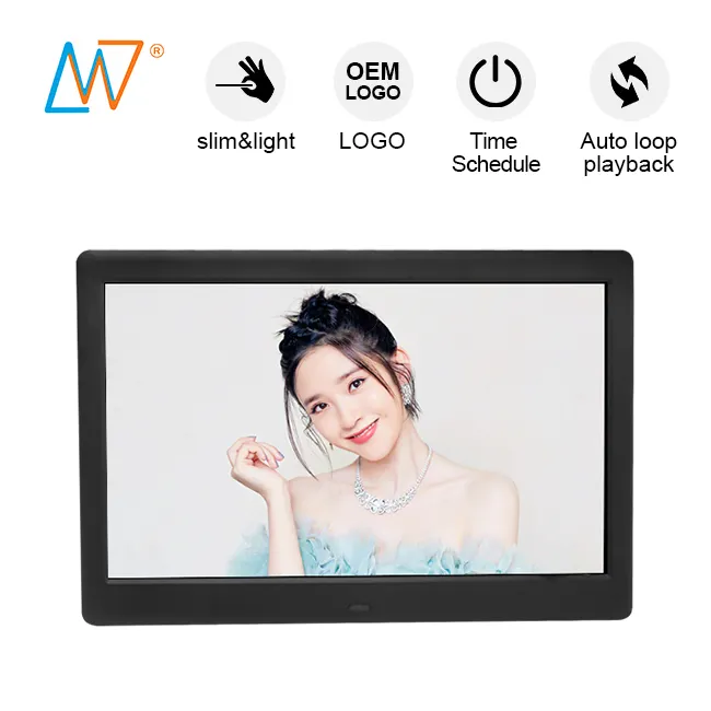 슈퍼 슬림 10 인치 실내 LCD 광고 모니터 디지털 간판 비디오 광고 플레이어 디스플레이 화면