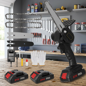 Mini Chainsaw 6 In Brushless Motor 21V Max Lithium Battery Powered Garden Woodworking Tool - Product Image 2