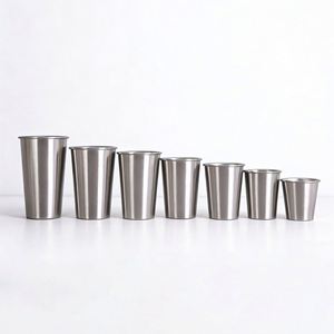Taza Apilable de Acero Inoxidable de 350ml/500ml (12oz/17oz) para Promoción, con Logotipo Personalizado, de Pared Simple, para Camping, Venta al Por Mayor - Product Image 6