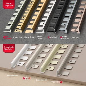 Bande de finition de carrelage en alliage d'aluminium ultra-étroite en forme de C, étanche, durable, ignifuge, anticorrosion, style crème moderne - Product Image 2