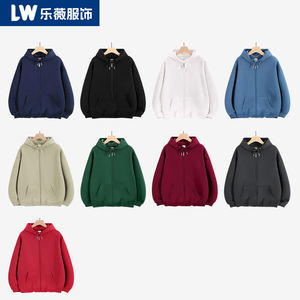 Felpa Invernale con Cappuccio Personalizzata da Uomo, Abbigliamento Sportivo con Zip e Coulisse, Felpa Ispessita in Cotone Felpato 600gsm - Product Image 2