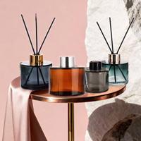 Bouteille en verre de luxe pour diffuseur de parfum en gros 50ml 100ml 120ml 150ml, bouteille en verre pour diffuseur d'aromathérapie