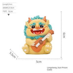 Statuetta Creativa in Resina a Forma di Leone Nafulong Longsheng Jiuzi Decorazione per Casa Regalo di Compleanno Scrivania Ufficio - Product Image 6
