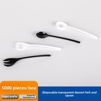 Groothandel PS Plastic Transparante Wegwerp Dessert Mousse Cake Fruit Koffie Soep Lepels Ronde Vorm Bekerverpakkingen