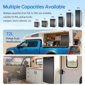 Refrigerador con Compresor de 114L con Certificación CE, DC 12V 24V, Refrigerador y Congelador Integrado para <span class=keywords><strong>Autocaravanas</strong></span> Europeas - Product Image 6