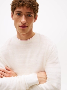 Maglione a righe 100% in cotone girocollo a righe <span class=keywords><strong>tonali</strong></span> da uomo traspirante per la stagione primaverile - Product Image 4