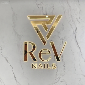 Custom 3D metallo segno Logo lettere d'oro lettere chiare per Business Advertising & direzione clinica e ufficio <span class=keywords><strong>parete</strong></span> segnaletica - Product Image 4