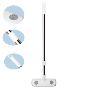 Limpiador de pantalla de malla cuadrada, clip de papel para polvo, limpiador de pantalla húmedo y seco con limpiaparabrisas de mango <span class=keywords><strong>largo</strong></span> para ducha, suelo de vidrio, blanco - Product Image 1