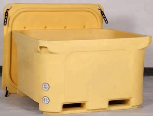 Glacière portable rotomoulée en PE de 660 L avec roulettes, isotherme, pour lettres, palettes, glace, canettes de vin, avec logo personnalisé imprimé, pour aliments - Product Image 2