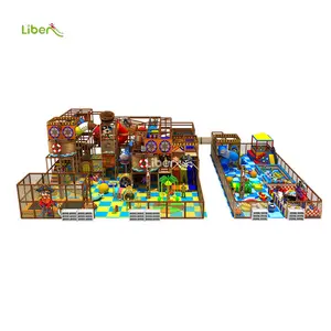 Daycare Indoor Playground Equipment And Amusement Park Facilities Indoor Playground Slides For Children With Wood Playground
