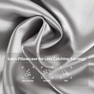 Tùy Chỉnh Satin Bìa Piercing Gối Làm Mát Mềm Có Thể Điều Chỉnh Bộ Nhớ Bọt Giường Gối Cho Tai Xỏ Bên Ngủ - Product Image 3