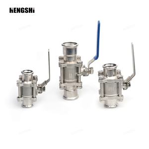 Válvulas de Bola de Acero Inoxidable de Grado Alimenticio Hengshi 304 316L para Suministro de Agua, Válvulas con Mango de Acero Inoxidable - Product Image 5