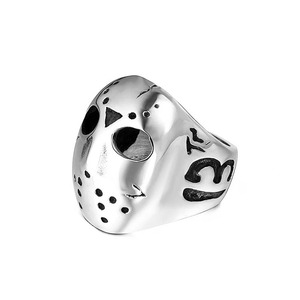 Anillo vikingo de acero inoxidable con máscara de calavera yunnique, joyería de moda para hombre, regalo, talla 8, 9, 10, 11, 12, 13 - Product Image 5