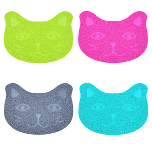 Tapis pour litière, tapis <span class=keywords><strong>anti</strong></span>-dérapant pour attraper les griffes de <span class=keywords><strong>chat</strong></span>, tapis de sol facile à nettoyer, accessoires pour animaux de compagnie - Product Image 4