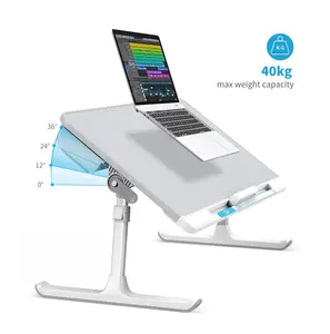 Качественный новый регулируемый по высоте мини-столик для ноутбука из ПВХ кожи Офисный Компьютерный столик поднос для кровати дизайнерский стол для учебы
