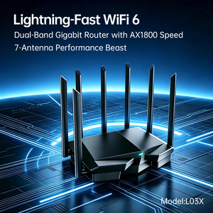 เราเตอร์ AX1800 WiFi6 แบบดูอัลแบนด์ กิกะบิต พร้อมเสาอากาศกำลังขยายสูง 7 เสา ความเร็ว 1731Mbps รองรับ IPv6, WPA3 ติดตั้งง่าย ครอบคลุมทั่วทั้งบ้าน - Product Image 2
