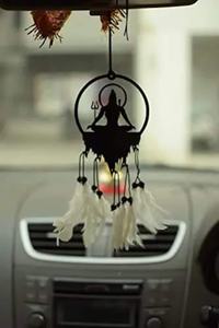 Amuleto de Shiva para Colgar en el Coche, Decoración para el Espejo Retrovisor, Accesorios de Buena Suerte, Atrapasueños con Vibraciones Positivas, Atrapasueños de Shiva - Product Image 4