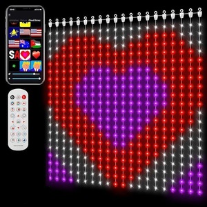 Guirlandes lumineuses LED USB intelligentes pour rideaux, lumières féeriques RGB à commande par application, lumières musicales DIY, <span class=keywords><strong>décoration</strong></span> pour <span class=keywords><strong>fenêtre</strong></span>, chambre à coucher, fête - Product Image 4