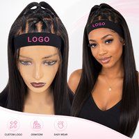Bande élastique personnalisée avec logo pour perruques, bande de fixation pour perruques frontales HD Lace, accessoires de perruque ajustables, vente en gros, aspect naturel