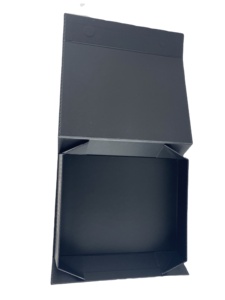 Caixa de Perfume Dobrável Magnética Preta de Papelão Durável Ecológica com Laminação Fosca e Logotipo UV Personalizado em Relevo - Product Image 3