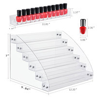 Présentoir de Comptoir à 6 Niveaux en Acrylique Transparent Personnalisé pour Vernis à Ongles, Organisateur à Étagères pour Salons de Beauté et Magasins de Détail
