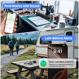 Porte-clés intelligent multifonctionnel MiLi avec traceur GPS intégré, outil EDC 6-en-1 avec ouvre-bouteille, compatible avec IOS et Android Find My - Product Image 4
