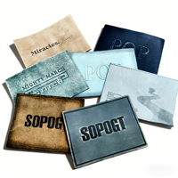 Écussons en cuir gaufré personnalisables à coudre sur vêtements, étiquettes de logo pour chemises, étiquettes autocollantes pour jeans, sacs à main pour femmes