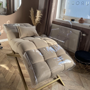 Camilla Curva de Lujo para Extensión de Pestañas Silla de Salón de Belleza para Pestañas Sofá de Masaje - Product Image 1