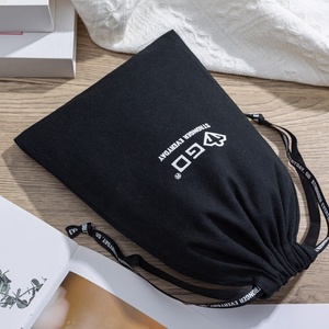 Bán buôn có thể tái chế vải bông dây kéo túi giày vải túi bụi - Product Image 4